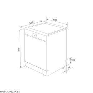 Máy rửa chén đứng độc lập WQP12-J7223A E5 - wqp12 j7223a e5