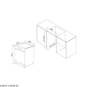 Máy rửa chén âm tủ WQP12-J7309E E5 - wqp12 j7309e e5