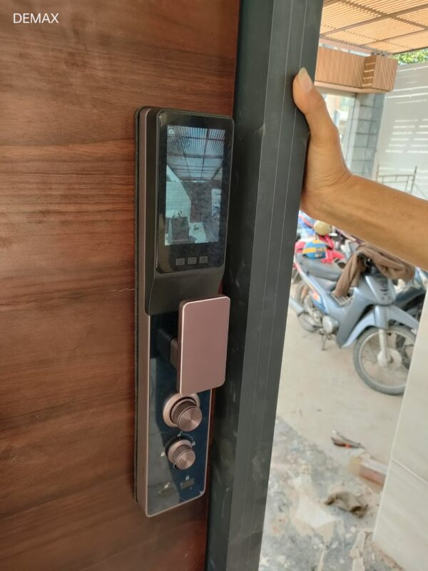 KHÓA CỬA FACE ID APP WIFI DEMAX SL968 BROWN CNC