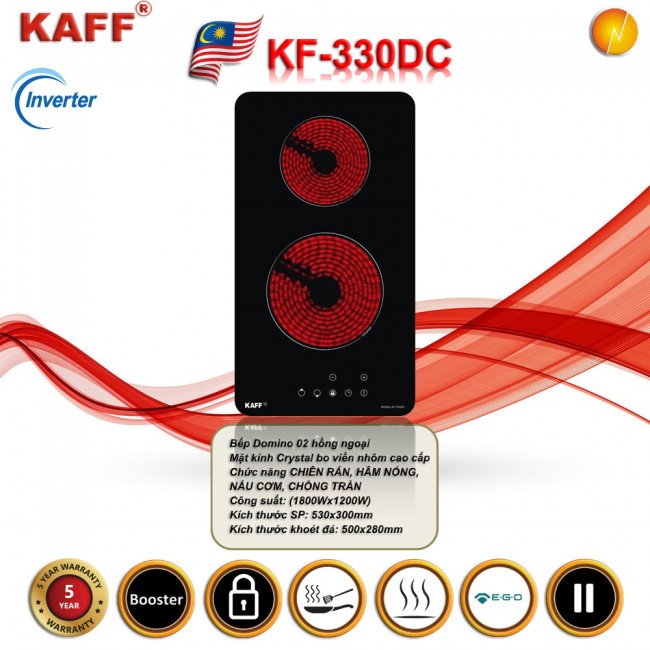 Bếp Domino Điện KAFF KF-330DC