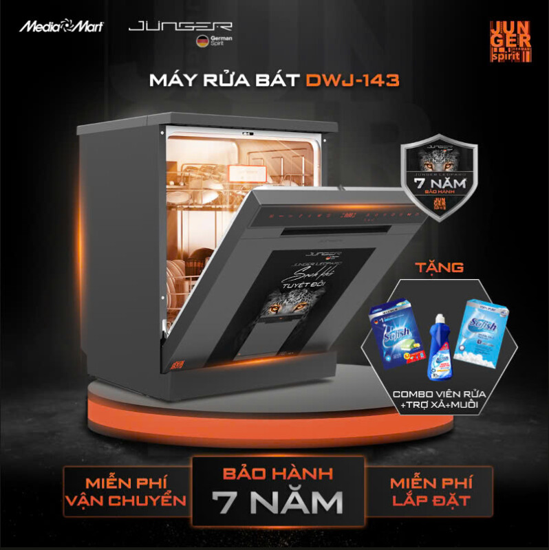 MÁY RỬA BÁT JUNGER LEOPARD DWJ-143