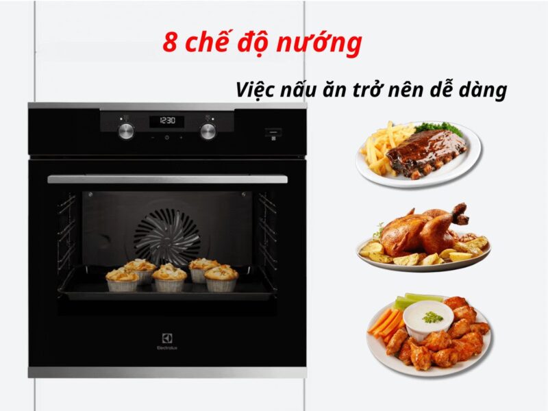 LÒ NƯỚNG ÂM TỦ ELECTROLUX KODEC75X 60CM ULTIMATETASTE 500 71L