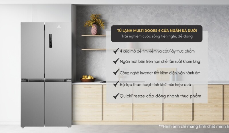 TỦ LẠNH ELECTROLUX 4 CỬA EQE4900A-A ULTIMATETASTE 700 496L