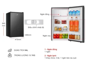 TỦ LẠNH ELECTROLUX MINI BAR 94 LÍT EUM0930BD-VN ULTIMATETASTE 300 MÀU ĐEN - 10051850 tu lanh mini electrolux 94 lit eum0930ad vn tskt