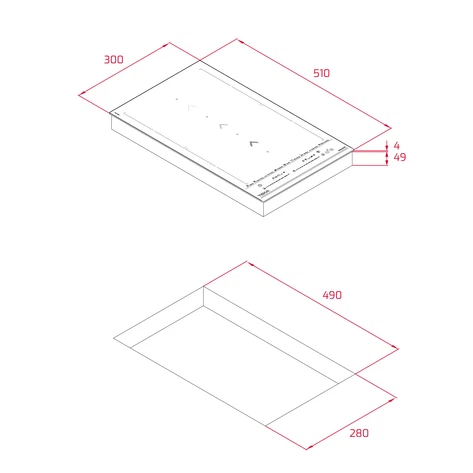 KÍCH THƯỚC BẾP ĐIỆN TỪ TEKA IZS 34700 MST BK 112530001