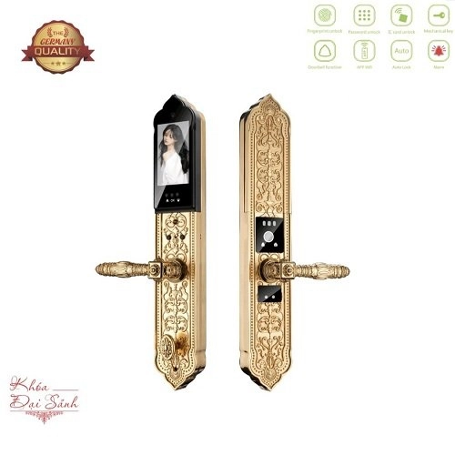 KHOÁ CỬA GỖ VÂN TAY KASSLER KL 989 FS GOLD APP