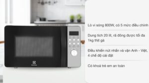 LÒ VI SÓNG ĐỂ BÀN ELECTROLUX 20L EMM20D38GB - 1310210454510 769