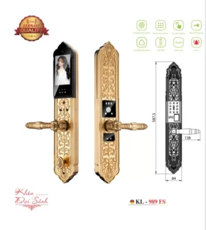 KHOÁ CỬA GỖ VÂN TAY KASSLER KL 989 FS GOLD APP - 15 6