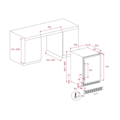 TỦ RƯỢU TEKA RVU 20046 GBK 113600008 - 17 4