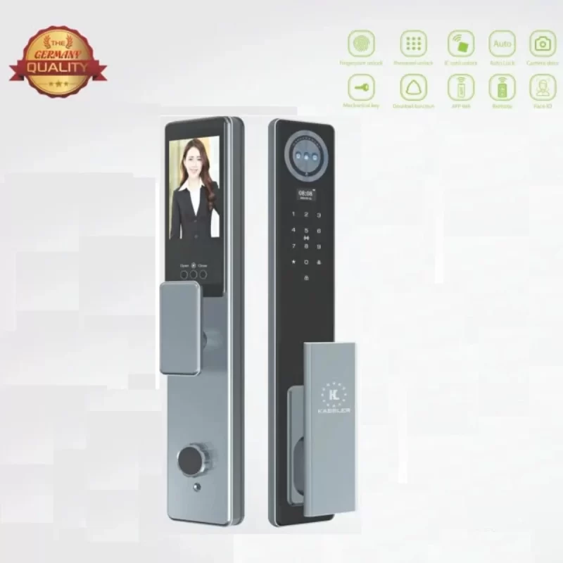KHOÁ VÂN TAY KASSLER KL 868 CNC BLUE GREY APP TUYA - 22 7