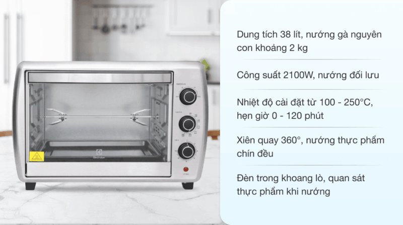 LÒ NƯỚNG ĐỂ BÀN ELECTROLUX EOT38MXC - 220921 0420391