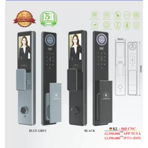 KHOÁ VÂN TAY KASSLER KL 868 CNC BLUE GREY APP TUYA REMOTE - 23 6