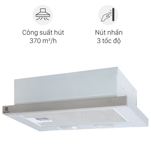 MÁY HÚT MÙI TÍCH HỢP ELECTROLUX LFP316S BẰNG THÉP 60CM