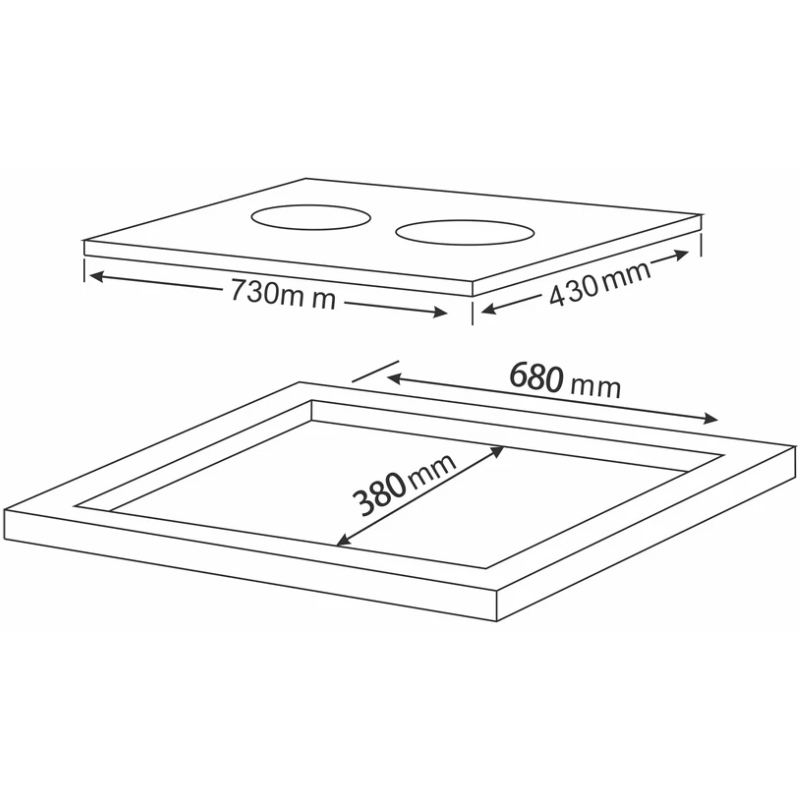 KÍCH THƯỚC BẾP ĐIỆN TỪ TEKA IBC 7320 S 112510041