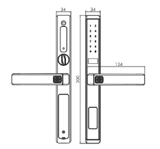 KHÓA VÂN TAY CỬA NHÔM KASSLER KL 599 LX GRAY APP REMOTE - 3