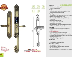 KHOÁ VÂN TAY KASSLER KL 979 GR - 34 4