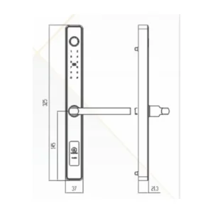 KHÓA VÂN TAY CỬA NHÔM KASSLER KL 68 BL REMOTE - 35 7