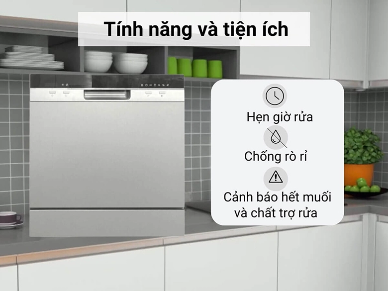 MÁY RỬA BÁT ĐỂ BÀN ELECTROLUX ULTIMATECARE 300 55CM EFC3862MS