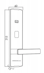 HÌNH ẢNH CỦA KHÓA ĐIỆN TỬ KHÁCH SẠN KASSLER KL 363 SILVER
