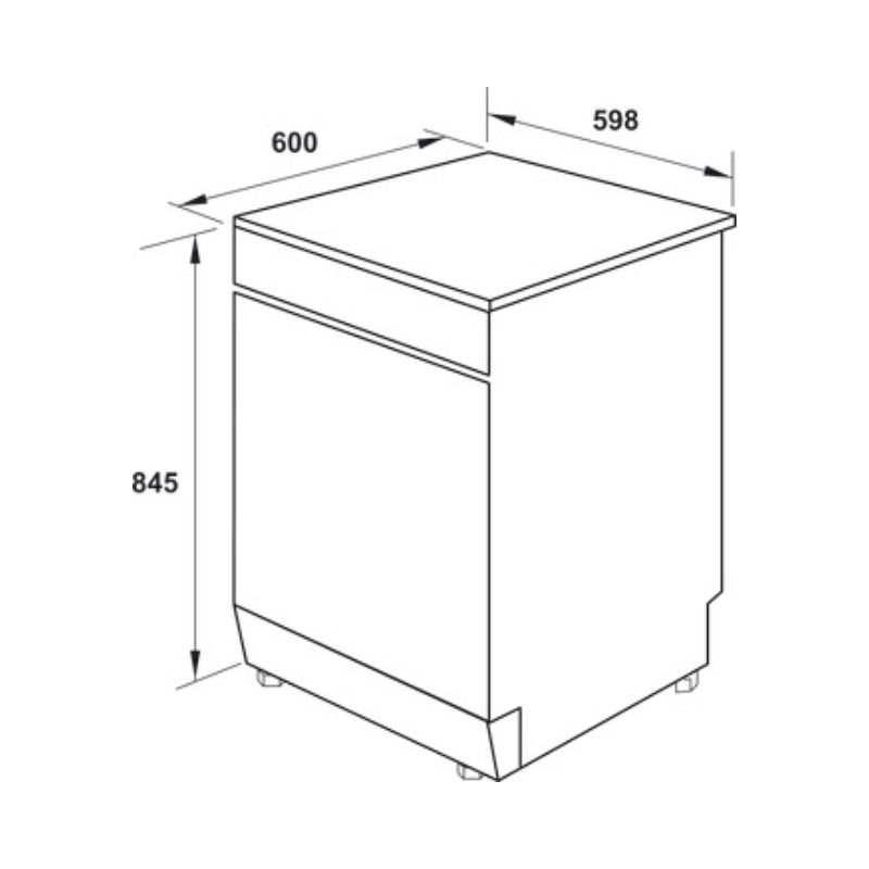 MÁY RỬA CHÉN ĐỘC LẬP HAFELE HDW-F60G (535.29.590) - 411