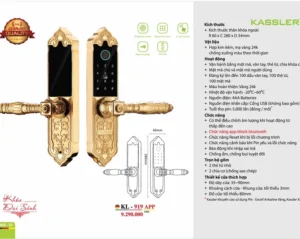 KHOÁ CỬA GỖ VÂN TAY KASSLER KL 919 APP - 51 4