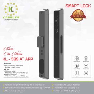 KHÓA CỬA NHÔM THÔNG MINH KASSLER KL 599 AT GREY APP - 666 2