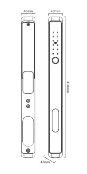 KHÓA CỬA NHÔM THÔNG MINH KASSLER KL 599 AT GREY APP - 7 7