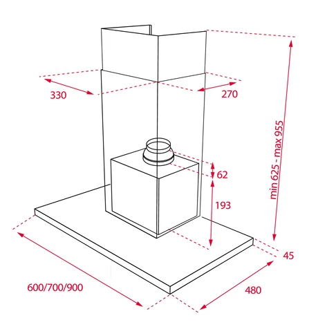 KÍCH THƯỚC MÁY HÚT MÙI TEKA DSJ 750 40484831