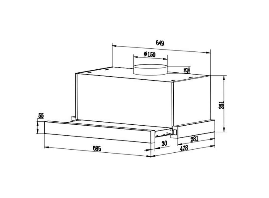KÍCH THƯỚC MÁY HÚT MÙI TEKA CH 1170P 113060000