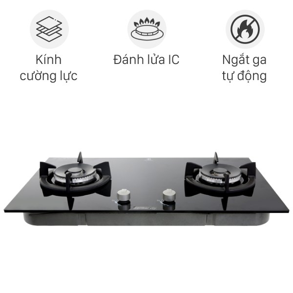 BẾP GA ÂM ELECTROLUX 2 MÂM CHIA LỬA 78CM EGT7627CK
