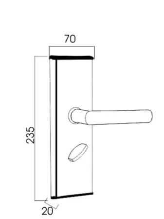 HÌNH KĨ THUẬT CỦA KHÓA ĐIỆN TỬ KHÁCH SẠN KASSLER KL 383 I