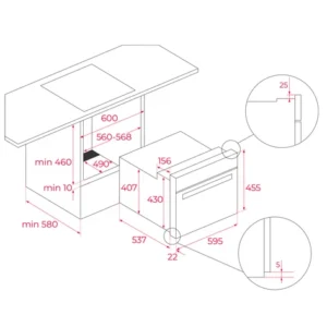 LÒ HẤP KẾT HỢP NƯỚNG TEKA HLC 8470 SC BK 111230013 - 86 2