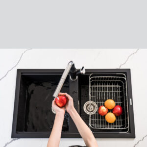 CHẬU RỬA BÁT KONOX GRANITE SINK PHOENIX SMART 860 BLACK - Bon rua chen Konox PHOENIX SMART 860 5