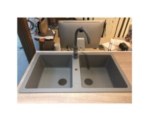 CHẬU GRANSTONE HAFELE HS19-GEN2S90 MÀU XÁM 570.36.500 - CHAU DA GALBA HS GD8650 mau xam 02