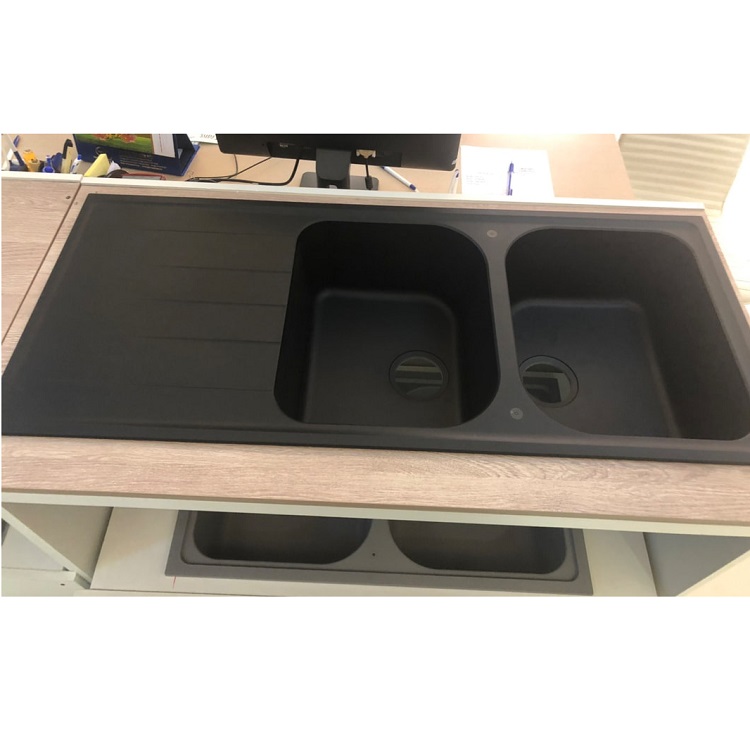 CHẬU GRANSTONE HAFELE HS18-GED2R80 MÀU ĐEN 570.35.360 - Chau da Hafele Julius HS18 GED2R80 570.35 1