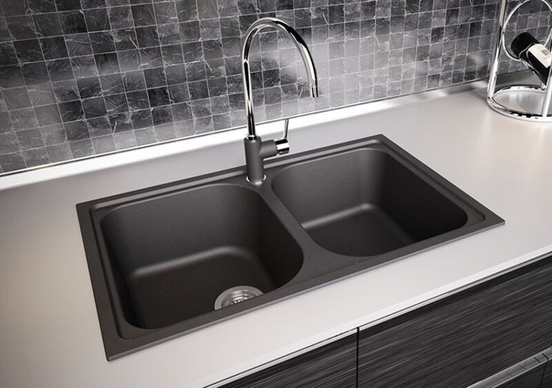 CHẬU GRANSTONE HAFELE HS19-GEN2R90 MÀU ĐEN 570.35.380 - Chau rua Hafele Julius HS19 GEN2R90 570.35 1 1