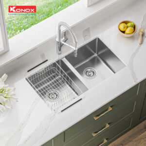 CHẬU RỬA BÁT KONOX UNDERMOUNT SINK CUBE 7544DU - Chau rua bat Undermount Sink Cube 7544DU