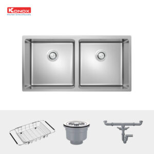 CHẬU RỬA BÁT KONOX UNDERMOUNT SINK CUBE 8744DU - Chau rua bat Undermount Sink Cube 8744DU Phu kien