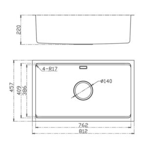 CHẬU RỬA BÁT CHỐNG XƯỚC KONOX WORKSTATION SINK – UNDERMOUNT SINK KN8146SU DEKOR - Chau rua bat inox KONOX KN8146SU DEKOR BASIC am ban 1 ho 2