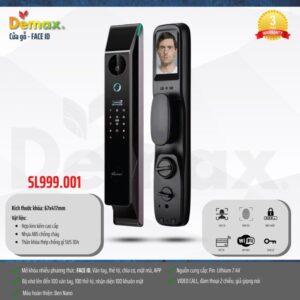 KHÓA VÂN TAY FACE ID APP WIFI DEMAX SL999.001
