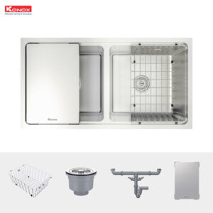 CHẬU RỬA BÁT CHỐNG XƯỚC KONOX WORKSTATION SINK – UNDERMOUNT SINK KN8646DU DEKOR - KN8646 Dekor phu kien