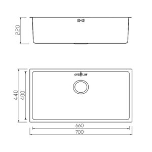 CHẬU RỬA BÁT CHỐNG XƯỚC KONOX WORKSTATION SINK – UNDERMOUNT SINK KN8644SU DEKOR - KT chau rua bat WorkStation konox KN7044SU Dekor 1