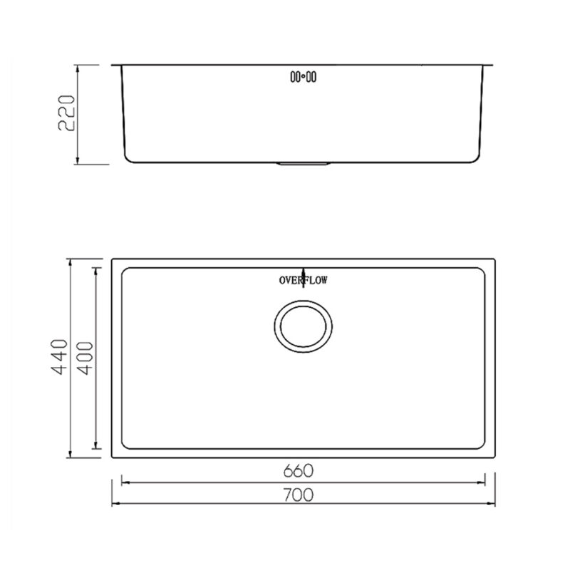 CHẬU RỬA BÁT 1 HỐ CHỐNG XƯỚC KONOX KN6044SU DEKOR - KT chau rua bat WorkStation konox KN7044SU Dekor
