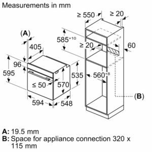 LÒ NƯỚNG ÂM TỦ BOSCH HBG5585S6B SERIE 6 - KT lo nuong Bosch HBG5585S6B