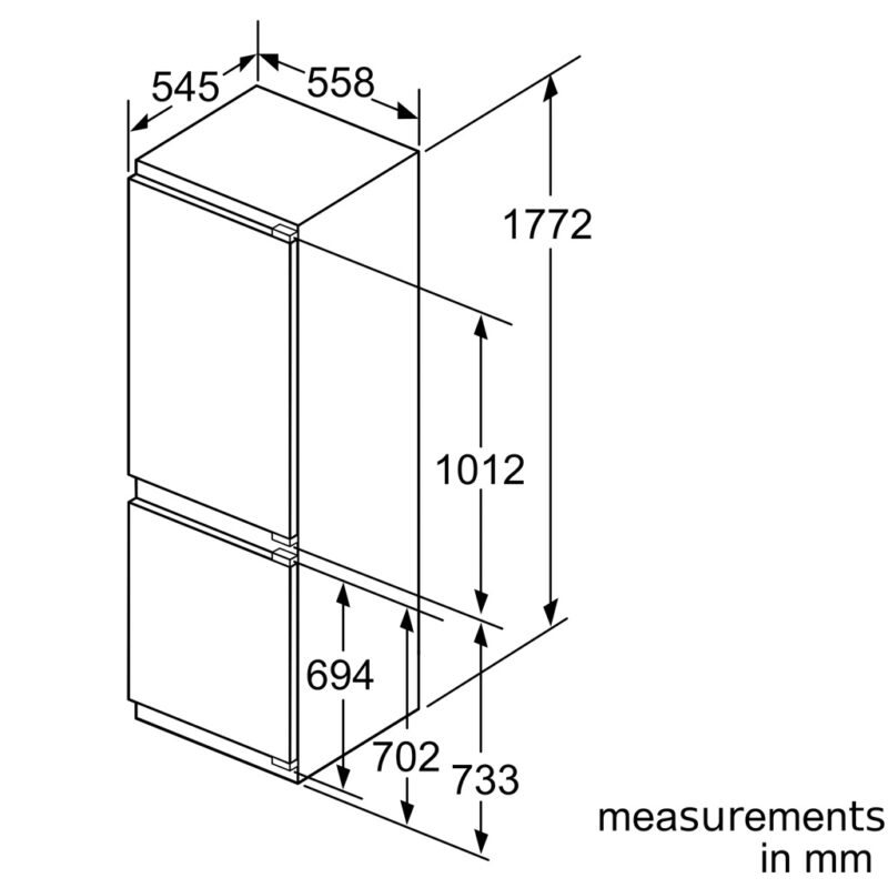 THÔNG SỐ KỸ THUẬT CỦA TỦ LẠNH ÂM BOSCH KIN86AF30O SERIES 6