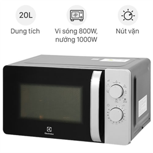 LÒ VI SÓNG ELECTROLUX ĐỂ BÀN TÍCH HỢP NƯỚNG 20L EMG20K38GB