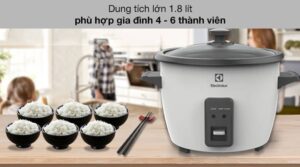 NỒI CƠM ĐIỆN ELECTROLUX 1.8L E2RC1-320W - Ni Cm in Np Ri Electrolux E2RC1 320W 1.8L 1