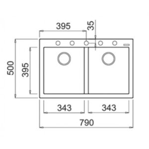 CHẬU ĐÁ NHÂN TẠO TEKA FORSQUARE 2B 790 BEIGE 115260016 - SON 10