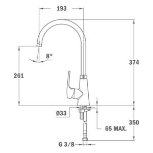 VÒI RỬA TEKA VITA 915 249150200 - SON 188