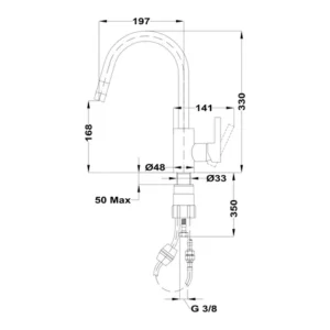 VÒI CHẬU RỬA TEKA PULL OUT MTP 938 116020000 - SON 199
